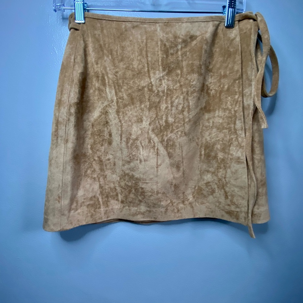 Blank NYC Tan Suede Mini Skirt